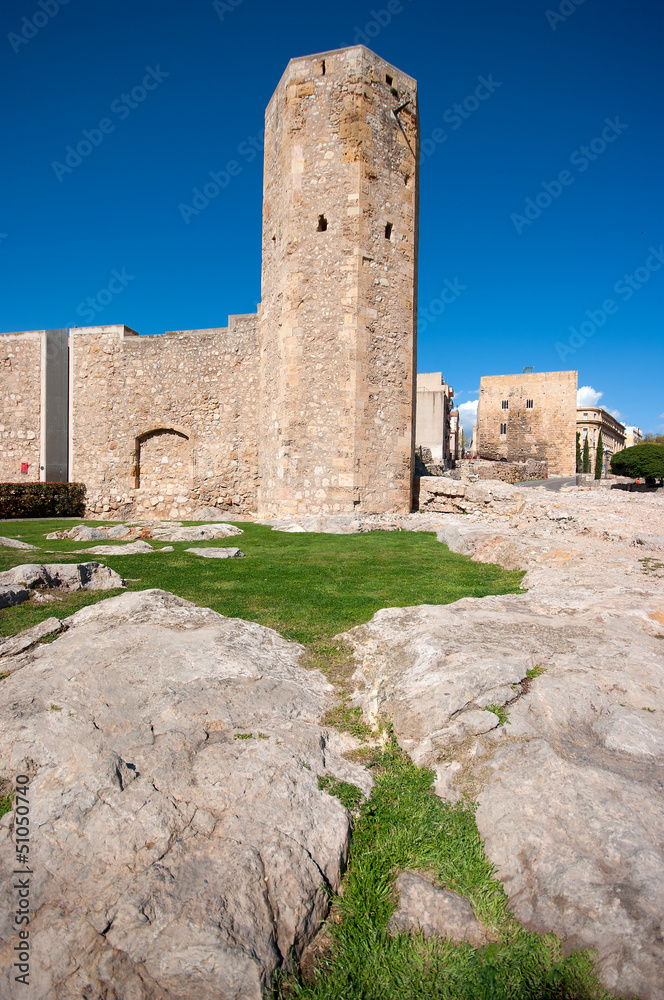 Roman wall of Tarragona.Spain