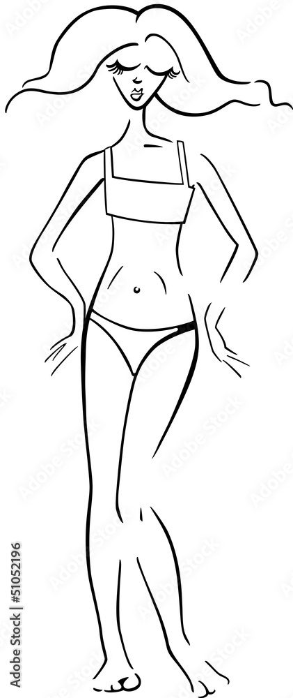 pretty woman in bikini or swimsuit pretty woman in bikini or swimsuit