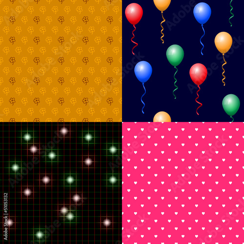 kachden collection blumen luftballon grid herzen I