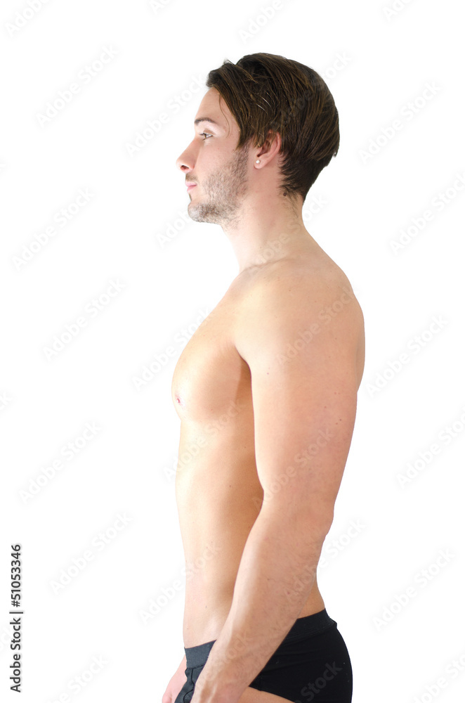 guy standing up shirtless
