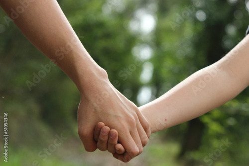 Children holding hands