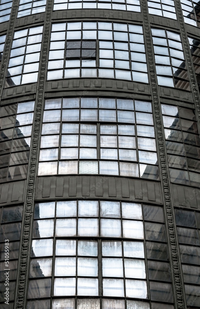 Old building made out of steel and glass Old building made out of steel and glass