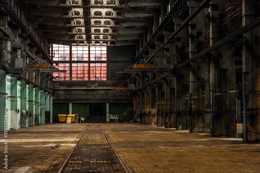 Industrial interior of a factory