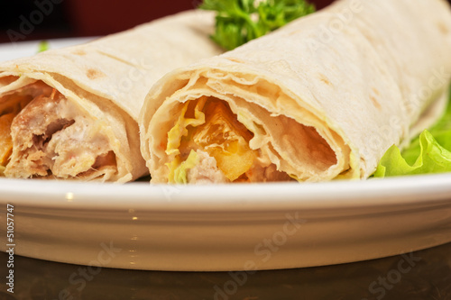 fried chicken meat at pitta...