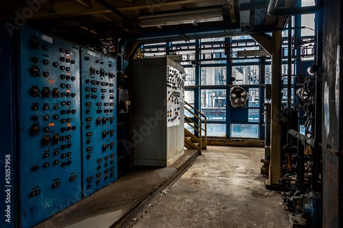 Measurement laboratory interior with big machines