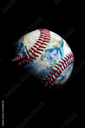 Photography Earth as a baseball Ball