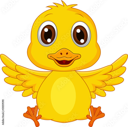 Cute baby duck cartoon
