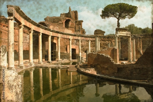 Villa Adriana near Rome - Vintage photo