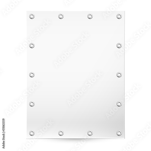 Blank white banner