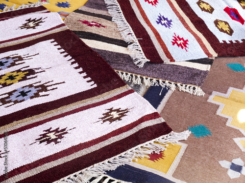 Tapis indiens artisanaux. photo
