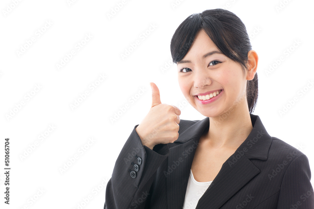 a young asian businesswoman on white background a young asian businesswoman on white background
