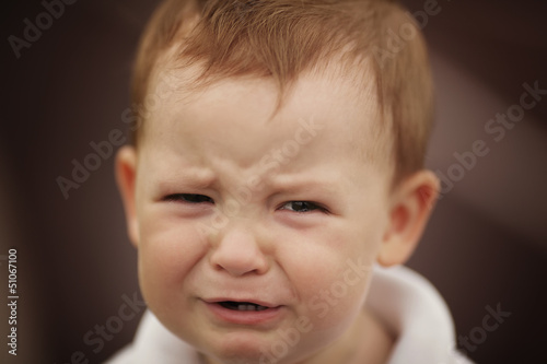 little crying boy portrait