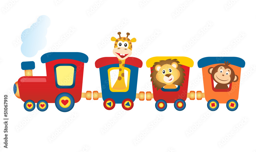 Obraz premium train with animals