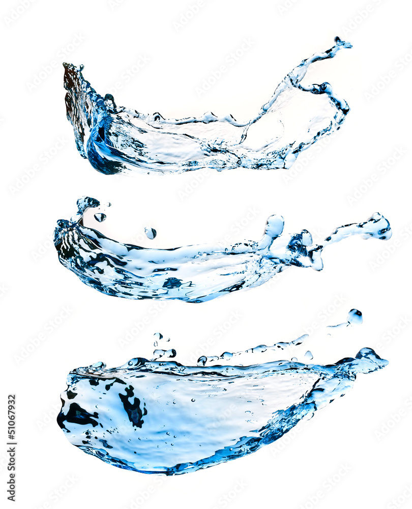 Obraz premium Set of water splashes