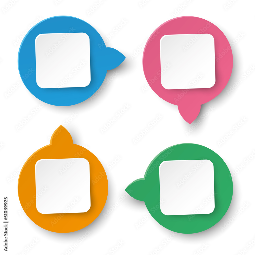 Four Info Labels Circle Rectangle Four Info Labels Circle Rectangle