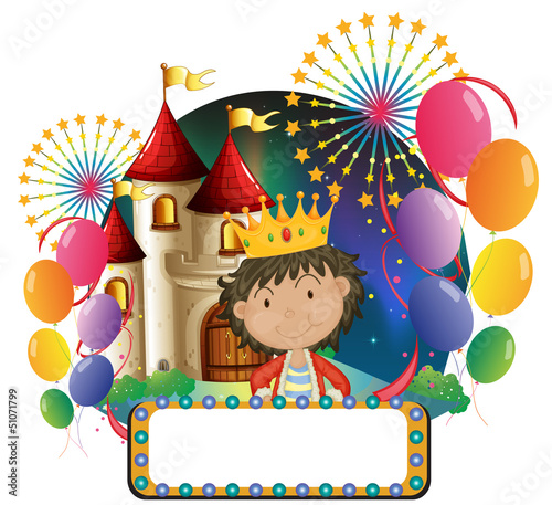 An empty board in front of the prince