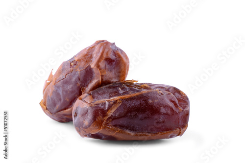 Fresh two dates isolalated on white