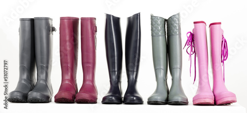 still life of rubber boots