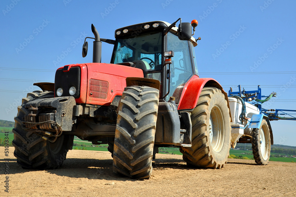 Obraz premium tractor in the field