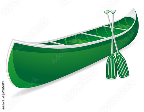 Fotografiet canoe vector illustration