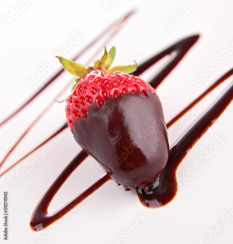 strawberry and chocolate photo