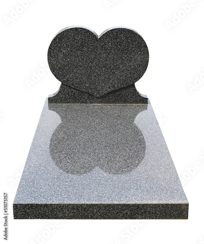 single grave stone cut out (Clipping path)