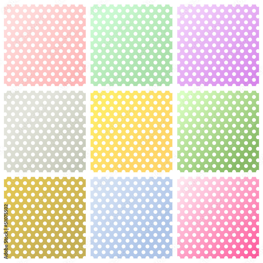 Set of polka dots backgrounds Set of polka dots backgrounds