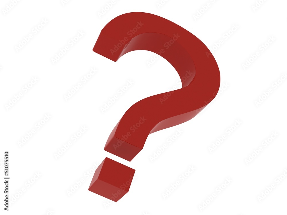 question mark in white background