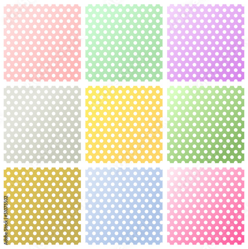 Set of polka dots backgrounds
