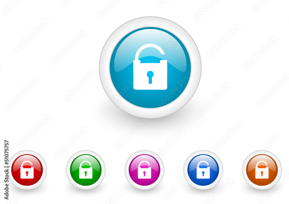 padlock vector glossy web icon set padlock vector glossy web icon set