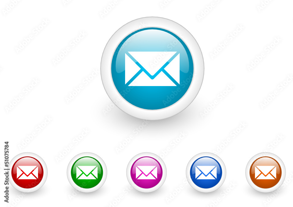 mail vector glossy web icon set mail vector glossy web icon set