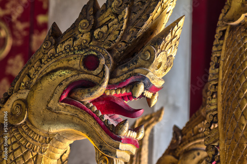 Dragon head in a buddhistic temple