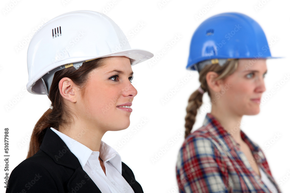 Female architect and builder Female architect and builder
