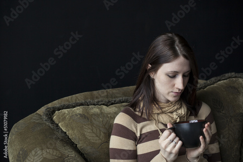 Fotografi Not Much Left in Her Coffee Cup