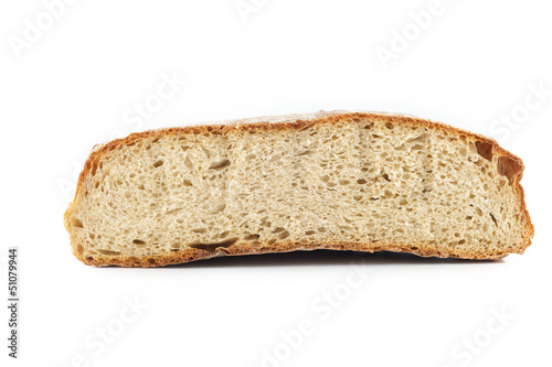 Halved rye bread