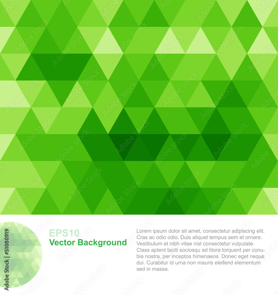Fototapeta premium Green abstract geometrical background