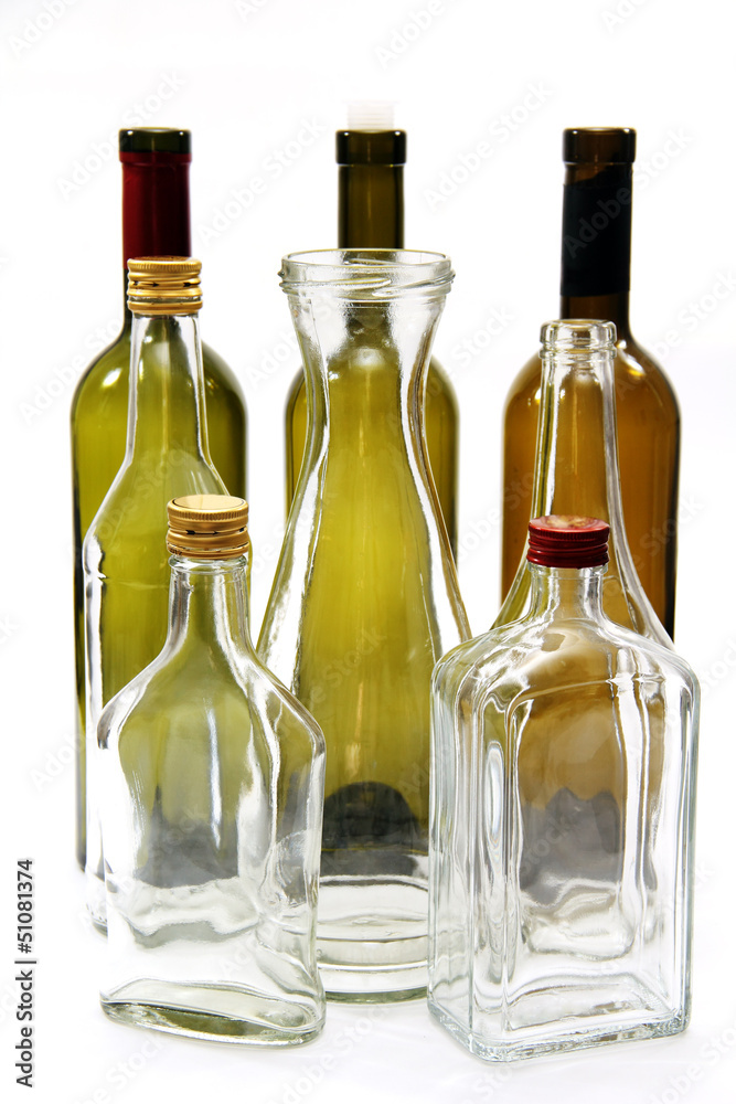 empty wine bottles. empty wine bottles.