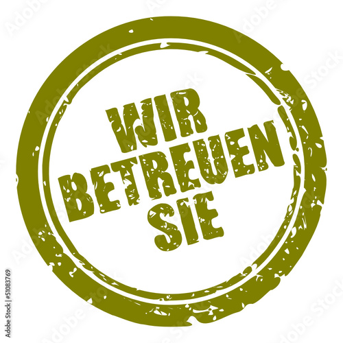 stempel rund wir betreuen sie I