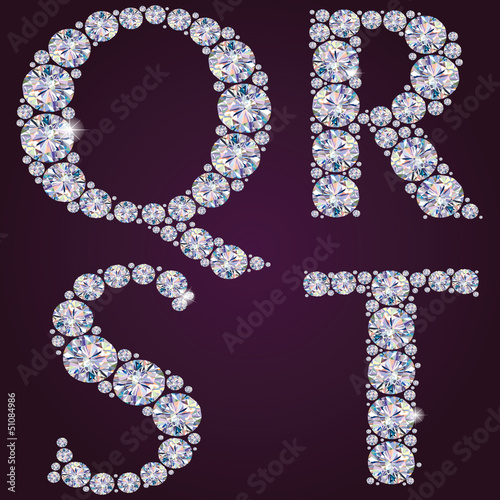 Alphabet of diamonds QRST