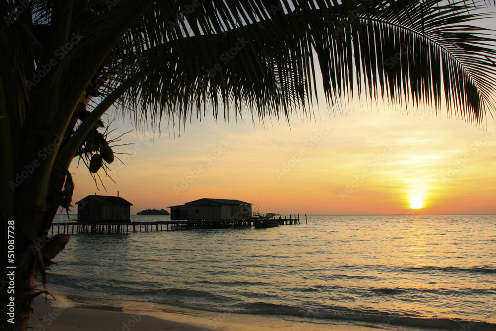Sunrise at Koh Rong island, Cambodia