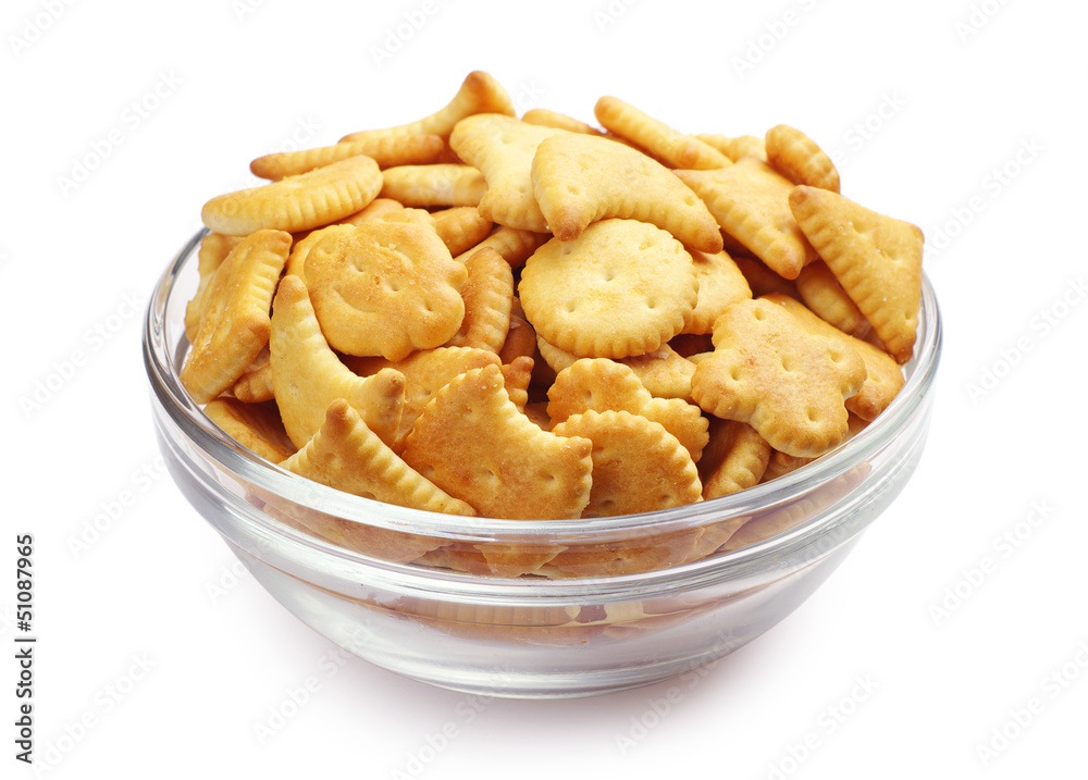 Cookies in a glass bowl Cookies in a glass bowl