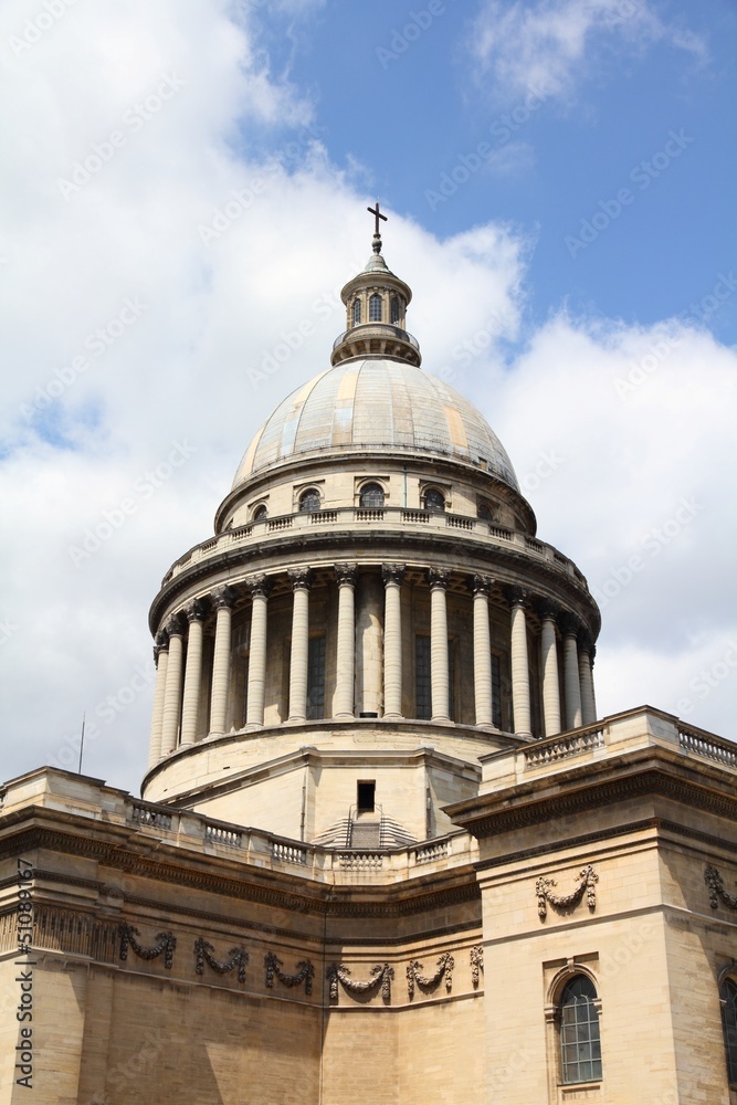Pantheon dome in Paris, France