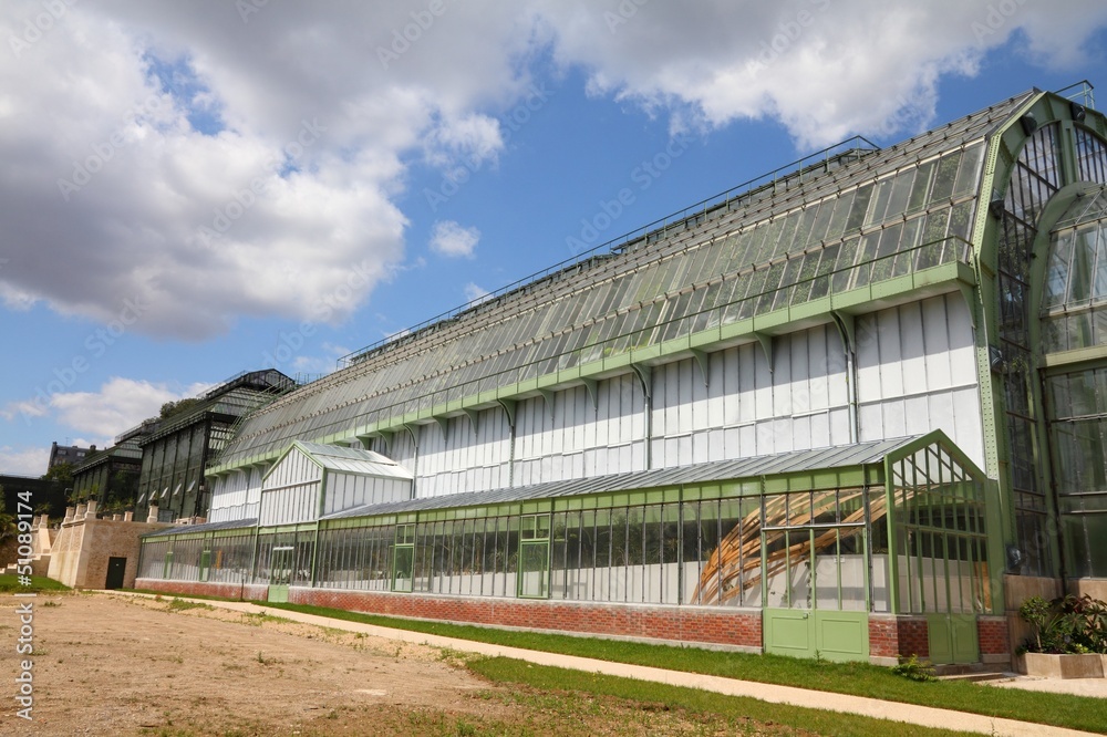 Jardin des Plantes greenhouse in Paris, France