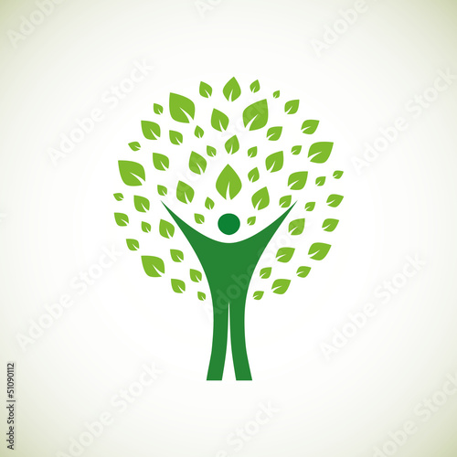 A pictographic image of a green man photo