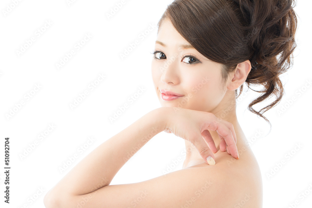 Beautiful young woman isolated on white background Beautiful young woman isolated on white background