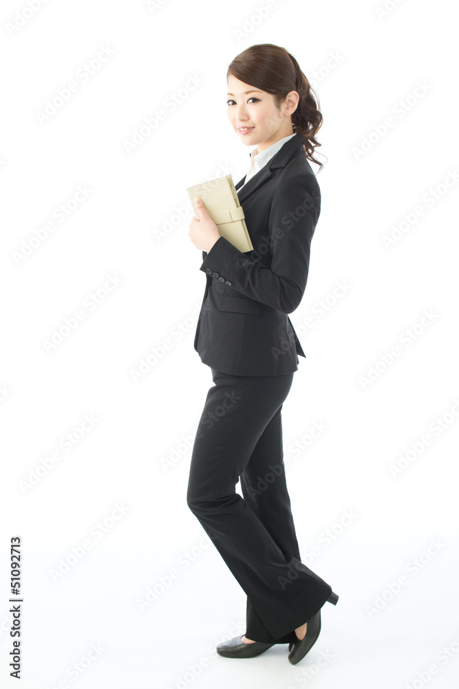 Beautiful asian businesswoman on white background Beautiful asian businesswoman on white background