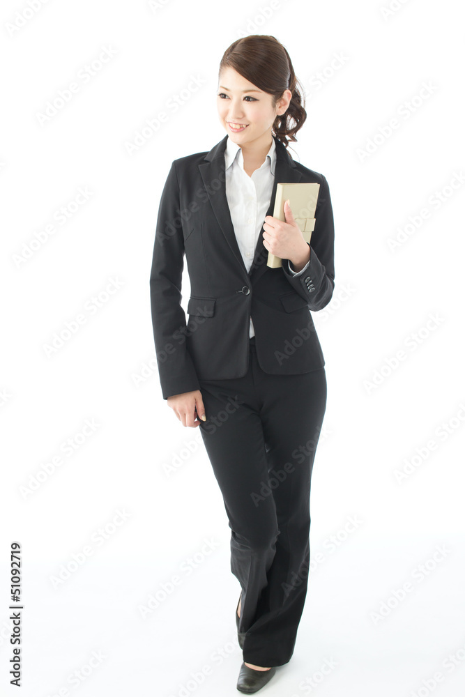 Beautiful asian businesswoman on white background Beautiful asian businesswoman on white background