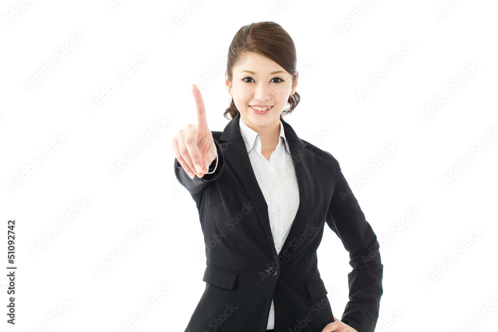 Beautiful asian businesswoman on white background Beautiful asian businesswoman on white background