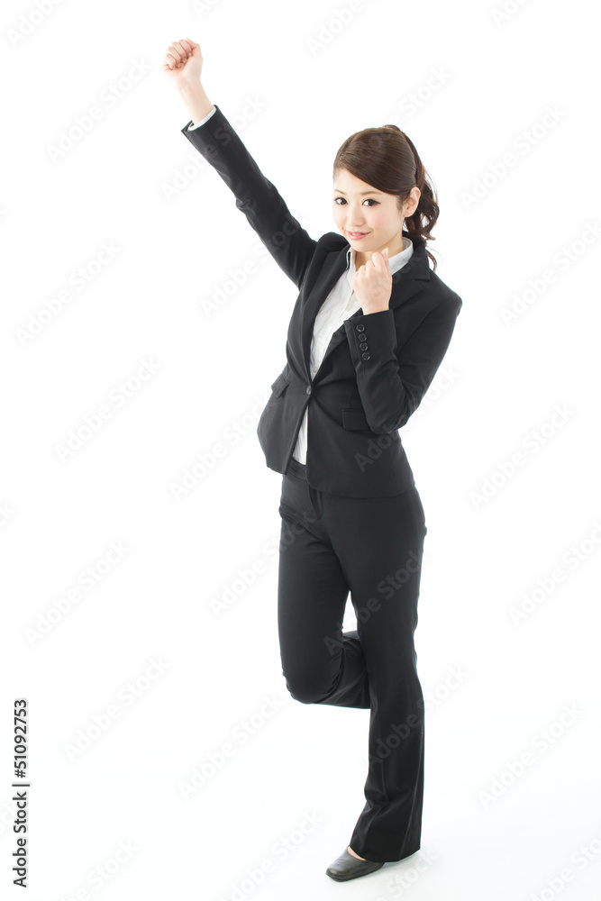 Beautiful asian businesswoman on white background Beautiful asian businesswoman on white background