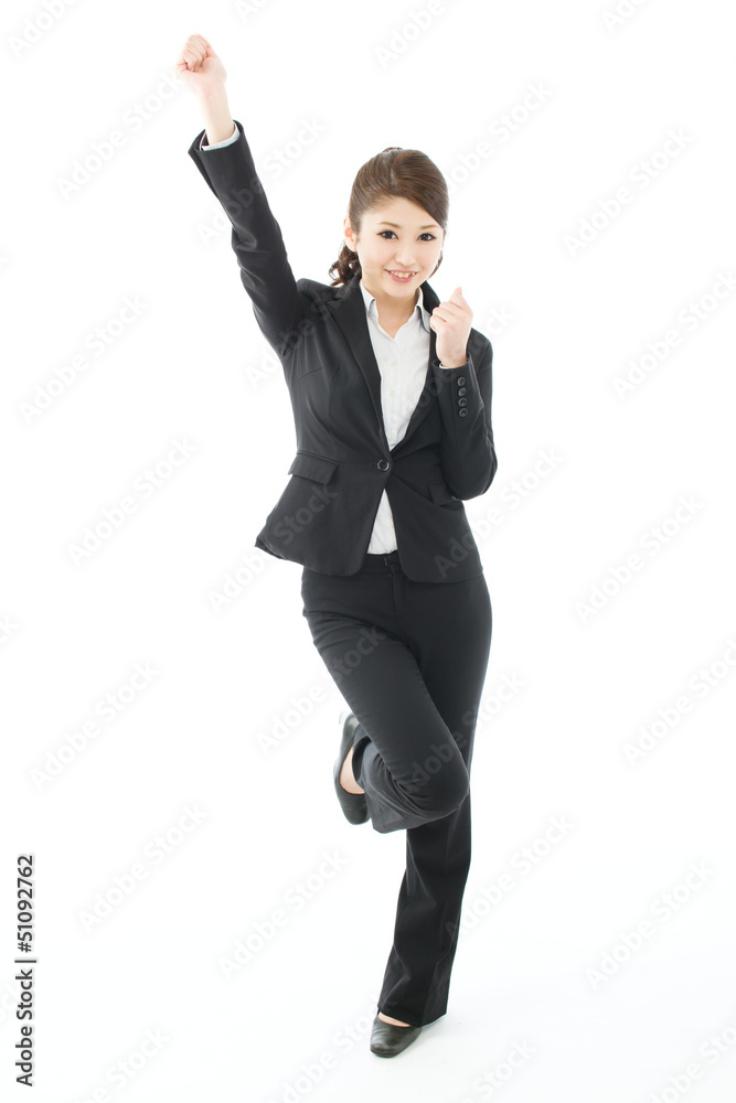 Beautiful asian businesswoman on white background Beautiful asian businesswoman on white background